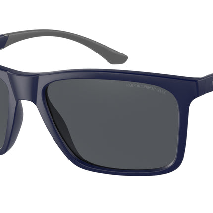 Emporio Armani EA4170 Rectangle Sunglasses  508887-Matte Blue 58-145-17 - Color Map Blue