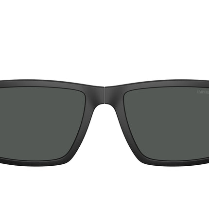 Emporio Armani EA4189C Rectangle Clip-On  500187-Matte Black 55--18 - Color Map Dark Grey