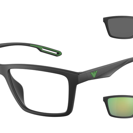 Emporio Armani EA4189U Rectangle Sunglasses  50011W-Matte Black 55-145-17 - Color Map Black