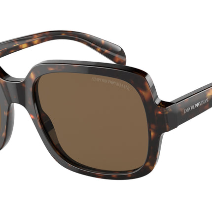 Emporio Armani EA4195 Square Sunglasses  502673-Shiny Havana 55-140-19 - Color Map Tortoise