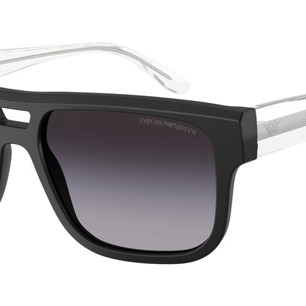 Emporio Armani EA4197 Pillow Sunglasses  50018G-Matte Black 57-145-18 - Color Map Black