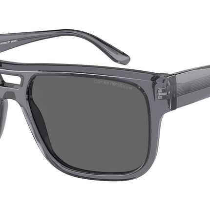 Emporio Armani EA4197 Pillow Sunglasses  502987-Transparent Grey 57-145-18 - Color Map Grey