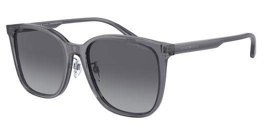 Emporio Armani EA4206D Pillow Sunglasses  5029T3-Shiny Transparent Grey 57-145-19 - Color Map Grey