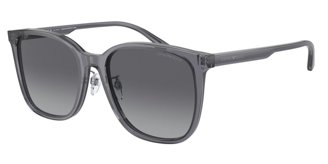 Emporio Armani EA4206D Pillow Sunglasses  5029T3-Shiny Transparent Grey 57-145-19 - Color Map Grey