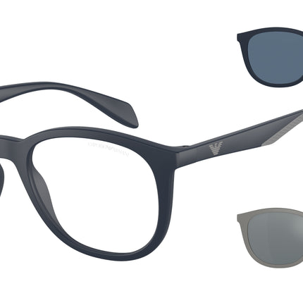 Emporio Armani EA4211F Phantos Sunglasses  50881W-Matte Blue 53-145-20 - Color Map Blue