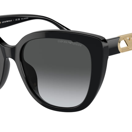 Emporio Armani EA4214U Butterfly Sunglasses  50178G-Shiny Black 54-140-18 - Color Map Black