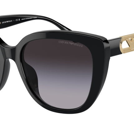 Emporio Armani EA4214U Butterfly Sunglasses  53788G-Shiny Black 54-140-18 - Color Map Black