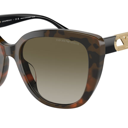 Emporio Armani EA4214U Butterfly Sunglasses  60608E-Shiny Havana Red 54-140-18 - Color Map Red