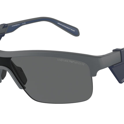 Emporio Armani EA4218 Irregular Sunglasses  610387-Matte Dark Grey 35-145-135 - Color Map Grey