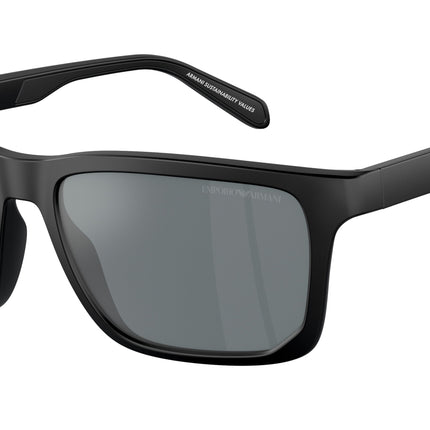 Emporio Armani EA4219F Rectangle Sunglasses  50016G-Matte Black 58-145-18 - Color Map Black