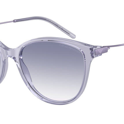 Emporio Armani EA4220 Cat Eye Sunglasses  611179-Shiny Transparent Lilac 54-140-17 - Color Map Violet