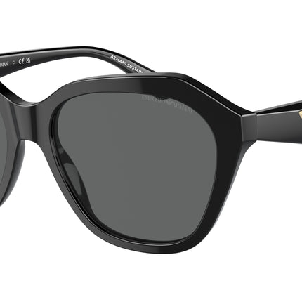 Emporio Armani EA4221 Irregular Sunglasses  501787-Shiny Black 56-140-17 - Color Map Black