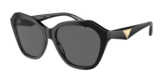 Emporio Armani EA4221 Irregular Sunglasses  501787-Shiny Black 56-140-17 - Color Map Black
