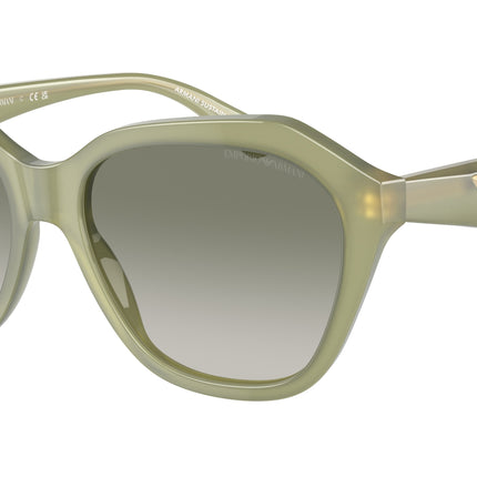 Emporio Armani EA4221 Irregular Sunglasses  61168E-Shiny Opaline Green 56-140-17 - Color Map Green