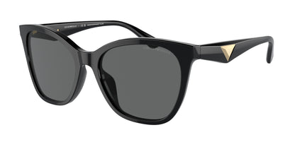 Emporio Armani EA4222U Butterfly Sunglasses  501787-Shiny Black 56-140-18 - Color Map Black