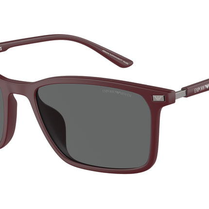 Emporio Armani EA4223U Rectangle Sunglasses  526187-Matte Bordeaux 56-145-18 - Color Map Red