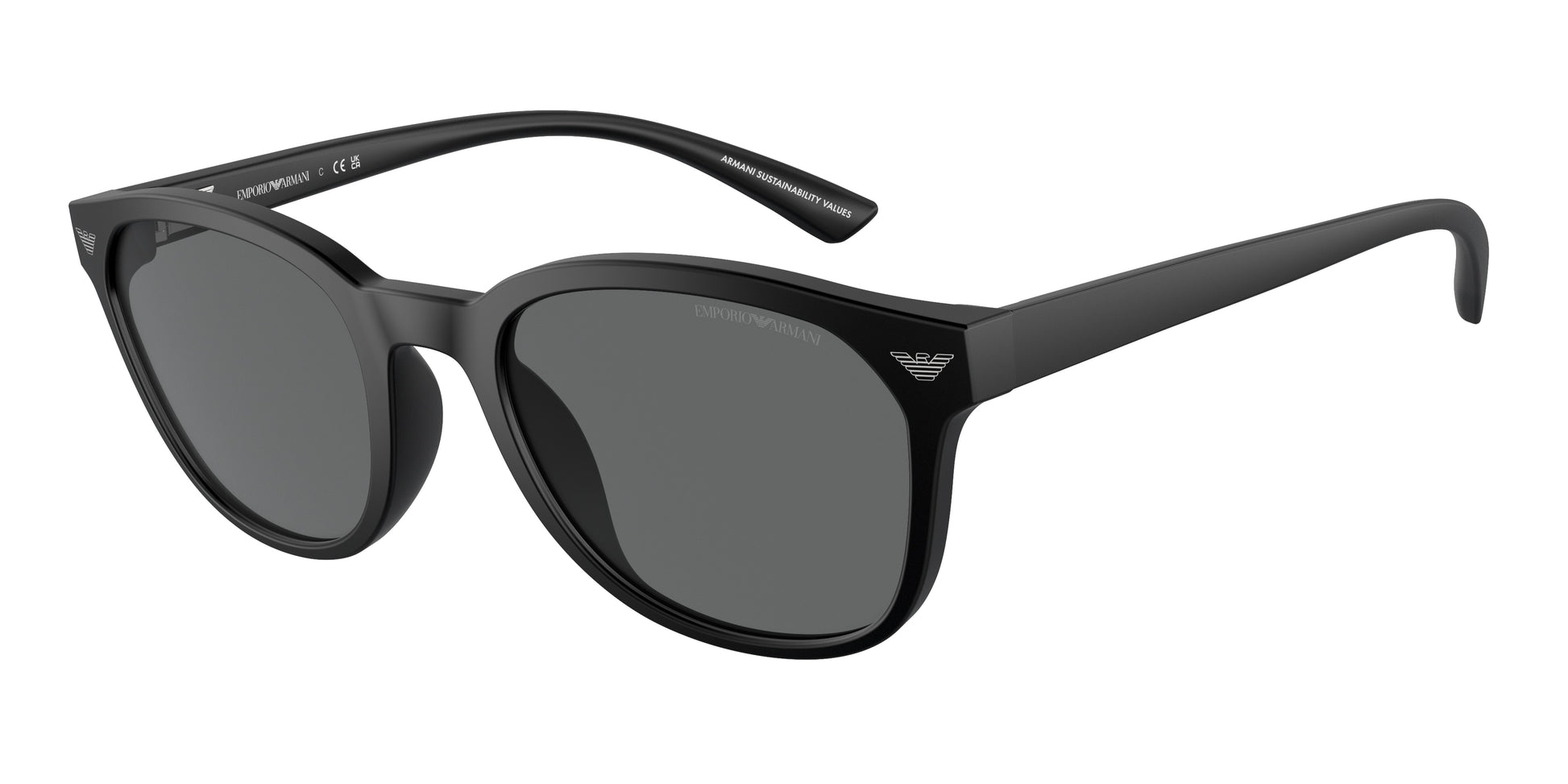 Emporio Armani EA4225U Phantos Sunglasses  500187-Matte Black 53-145-20 - Color Map Black