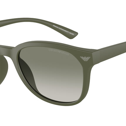 Emporio Armani EA4225U Phantos Sunglasses  60998E-Matte Green 53-145-20 - Color Map Green