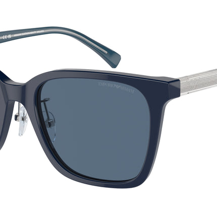 Emporio Armani EA4226D Square Sunglasses  603980-Shiny Blue 55-145-20 - Color Map Blue