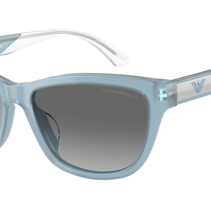 Emporio Armani EA4227U Cat Eye Sunglasses  609611-Shiny Opaline Azure 56-140-17 - Color Map Blue