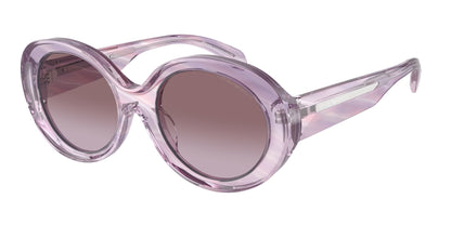Emporio Armani EA4231U Oval Sunglasses  61558H-Striped Pink 53-140-20 - Color Map Pink