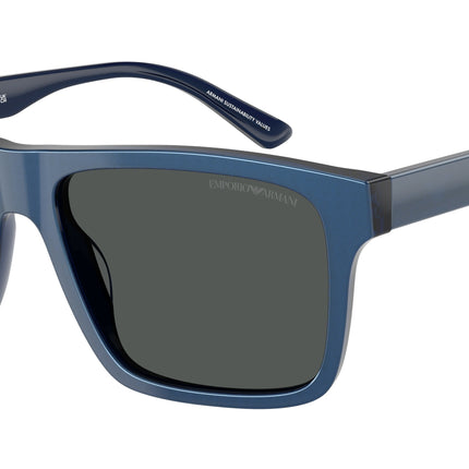Emporio Armani EA4232 Square Sunglasses  617587-Iridescent Blue 57-145-18 - Color Map Blue