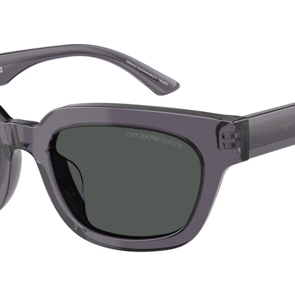 Emporio Armani EA4233U Irregular Sunglasses  610687-Transparent Grey 53-140-20 - Color Map Grey