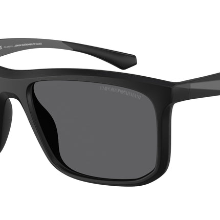 Emporio Armani EA4234U Square Sunglasses  5001T3-Matte Black 57-145-18 - Color Map Black