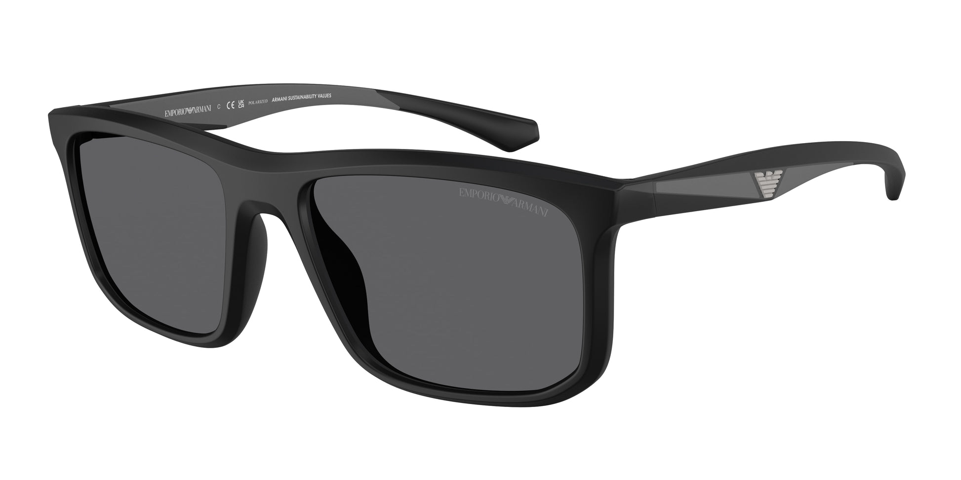 Emporio Armani EA4234U Square Sunglasses  5001T3-Matte Black 57-145-18 - Color Map Black