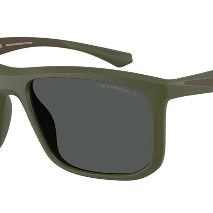 Emporio Armani EA4234U Square Sunglasses  618487-Matte Green 57-145-18 - Color Map Green
