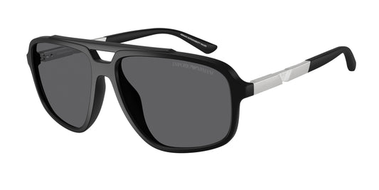 Emporio Armani EA4236U Pilot Sunglasses  5001T3-Matte Black 59-145-15 - Color Map Black