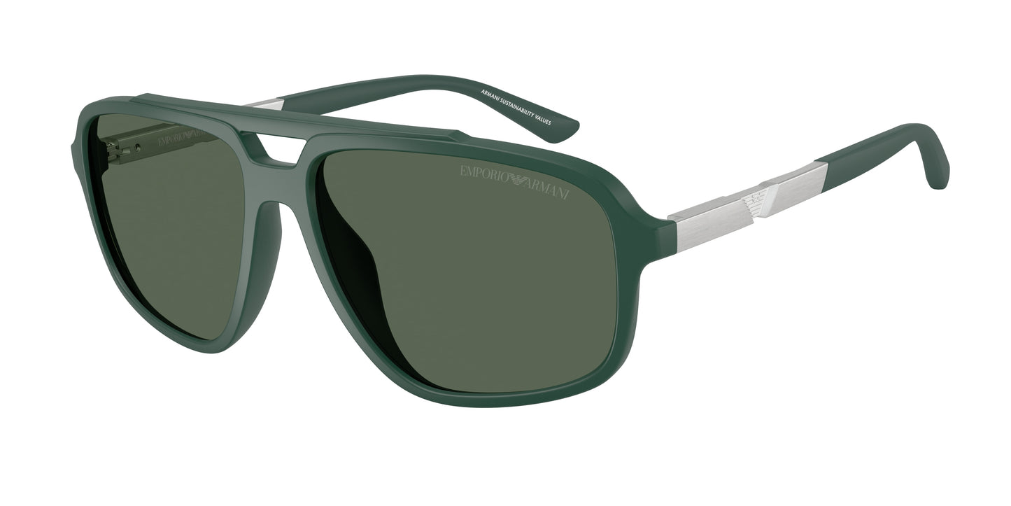 Emporio Armani EA4236U Pilot Sunglasses  619071-Dark Green 59-145-15 - Color Map Green