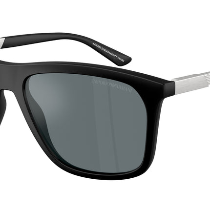 Emporio Armani EA4237F Square Sunglasses  50016G-Matte Black 57-145-18 - Color Map Black