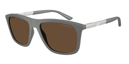 Emporio Armani EA4237F Square Sunglasses  620573-Matte Grey 57-145-18 - Color Map Grey