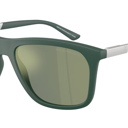 Emporio Armani EA4237 Square Sunglasses  61906R-Matte Dark Green 57-145-18 - Color Map Green