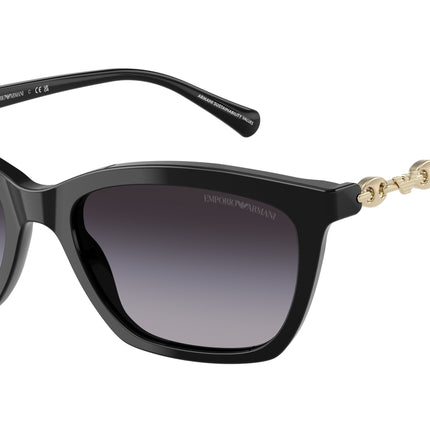 Emporio Armani EA4238F Cat Eye Sunglasses  50178G-Shiny Black 54-140-18 - Color Map Black