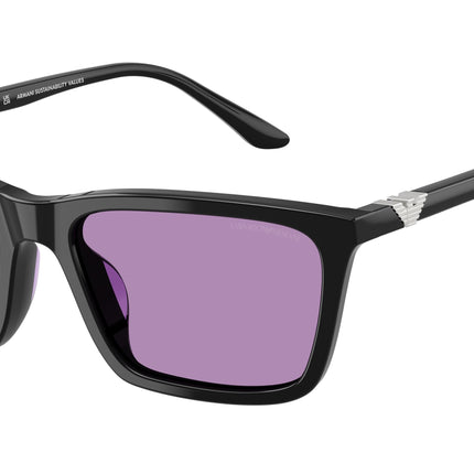Emporio Armani EA4239U Rectangle Sunglasses  501769-Shiny Black 55-140-18 - Color Map Black