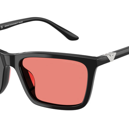 Emporio Armani EA4239U Rectangle Sunglasses  501784-Shiny Black 55-140-18 - Color Map Black