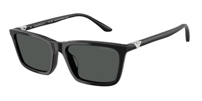 Emporio Armani EA4239U Rectangle Sunglasses  501787-Shiny Black 55-140-18 - Color Map Black