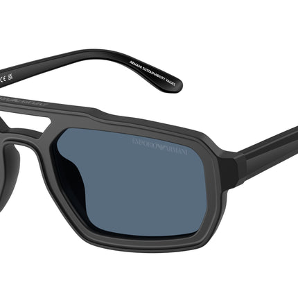 Emporio Armani EA4240U Irregular Sunglasses  501787-Matte Black 53-145-22 - Color Map Black