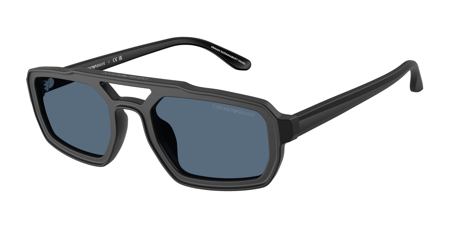 Emporio Armani EA4240U Irregular Sunglasses  501787-Matte Black 53-145-22 - Color Map Black