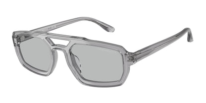 Emporio Armani EA4240U Irregular Sunglasses  620287-Shiny Transparent Grey 53-145-22 - Color Map Grey