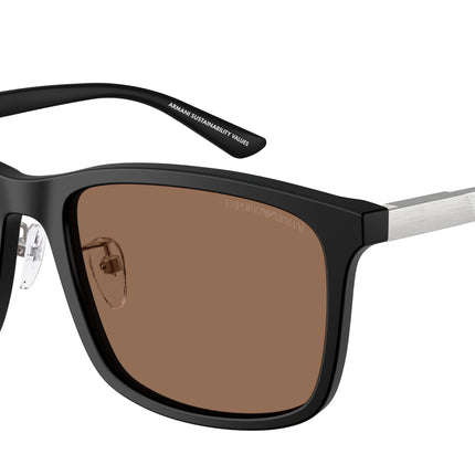 Emporio Armani EA4241D Square Sunglasses  500173-Matte Black 57-145-19 - Color Map Black