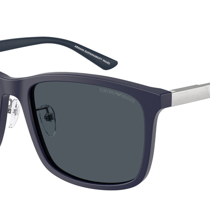 Emporio Armani EA4241D Square Sunglasses  618987-Matte Dark Blue 57-145-19 - Color Map Blue