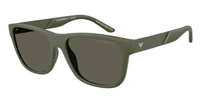 Emporio Armani EA4243 Square Sunglasses  618471-Matte Green 56-145-18 - Color Map Green