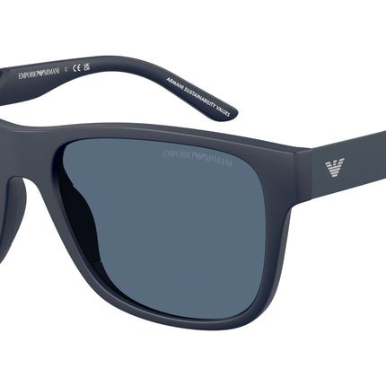 Emporio Armani EA4243 Square Sunglasses  624480-Matte Blue 56-145-18 - Color Map Blue