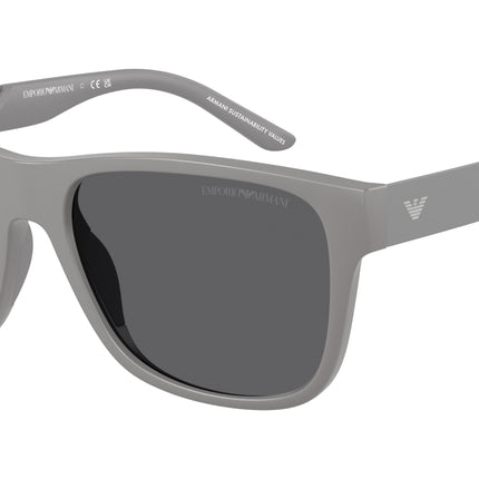 Emporio Armani EA4243 Square Sunglasses  6245/1-Matte Grey 56-145-18 - Color Map Grey