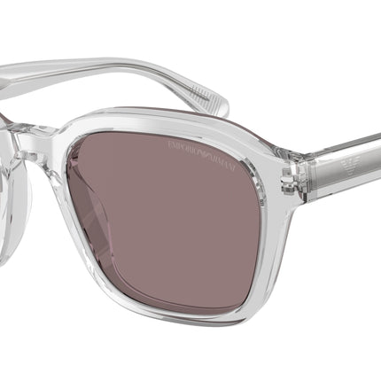 Emporio Armani EA4245U Irregular Sunglasses  62507N-Shiny Transparent Crystal 54-145-21 - Color Map Transparent