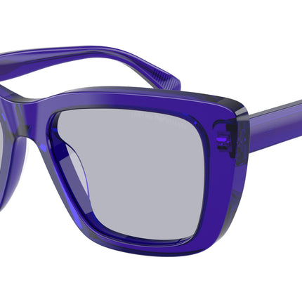 Emporio Armani EA4246U Cat Eye Sunglasses  6253/1-Shiny Transparent Purple 54-140-17 - Color Map Violet