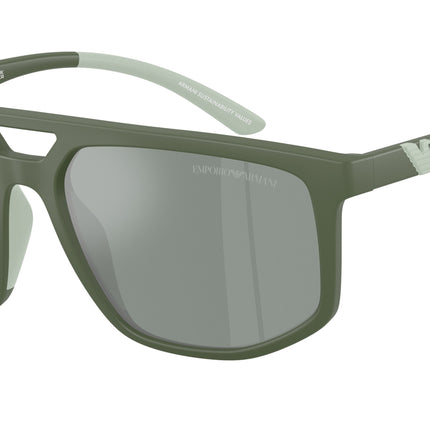 Emporio Armani EA4248U Pilot Sunglasses  625930-Matte Agave 58-145-18 - Color Map Green